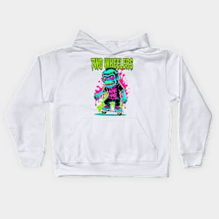 Two Wheelers ape Kids Hoodie